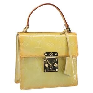 LOUIS VUITTON Monogram Vernis Spring Street Hand Bag Gris M91029 LV Auth gh1569